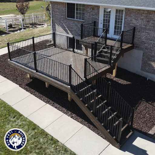 multi level backyard Deck - side balcony decks - Multi-level deck builders in Ogden, Utah