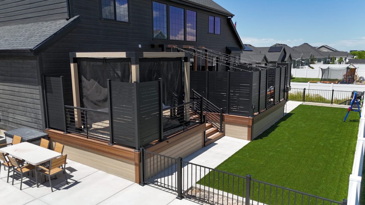 metal deck railing and privacy screens - Deck Railling Contractor in Utah