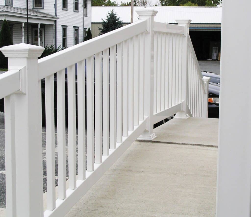 Vinyl railing from Envision's Fairway Railing Collection. Vinyl and PVC Deck Railings